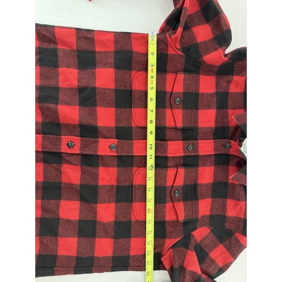 Woolrich Alaskan Melton Wool Overshirt Flannel Men’s Sz L Buffalo Plaid Shacket - Picture 5 of 16